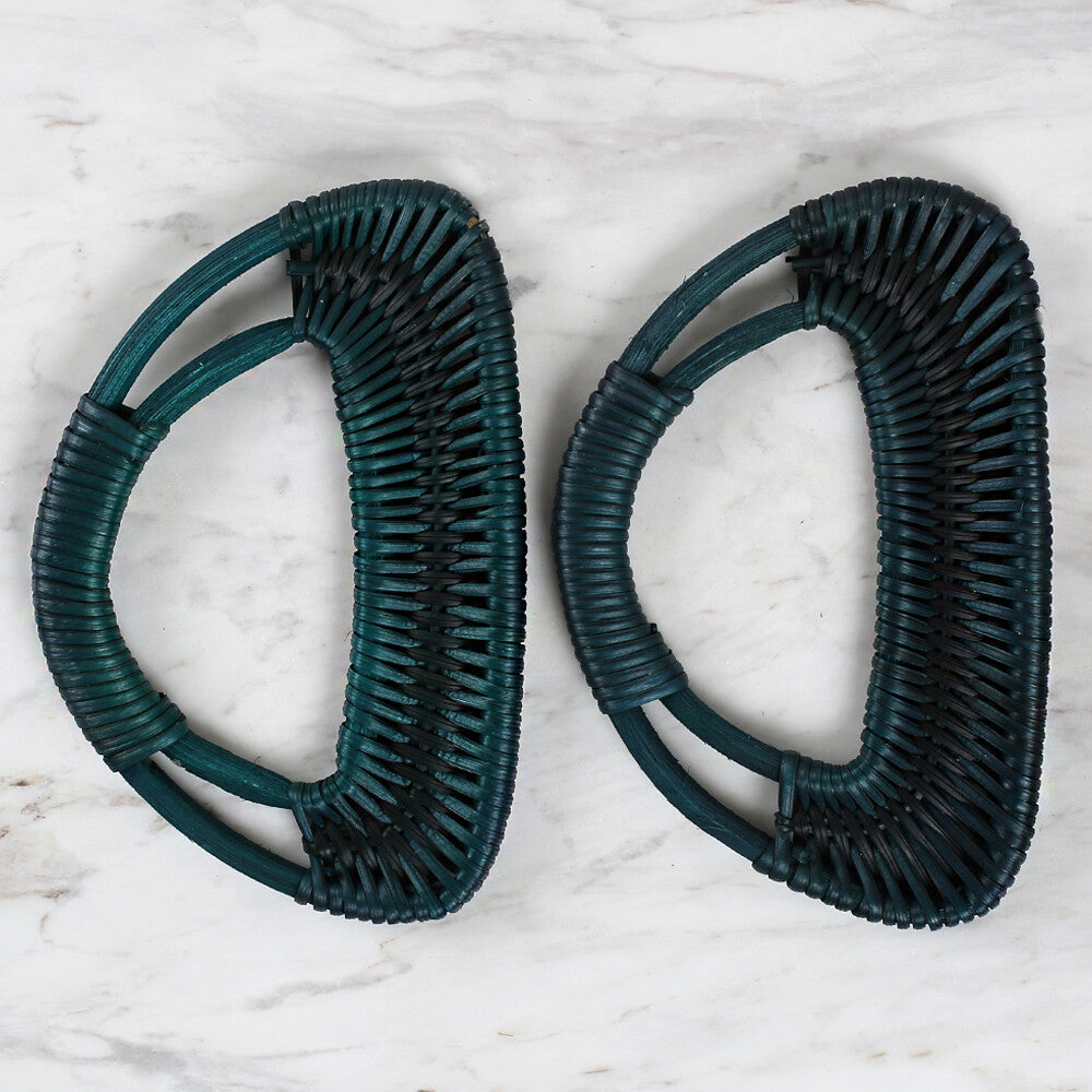 Loren Bambu Koyu Yeşil 2'li Çanta Sapı